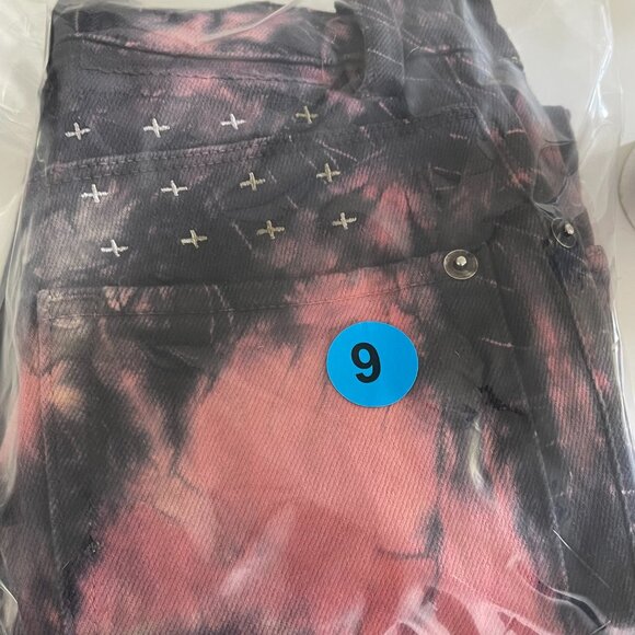 Ksubi Skinny Jeans 26 Multicolor Tie Dye Acid Wash Stretch High Rise USA Made - Picture 10 of 10